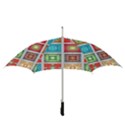 Tiles Pattern Background Colorful Straight Umbrellas View3