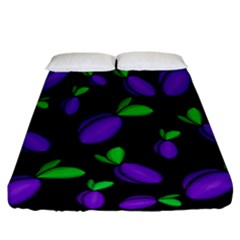 Plums Pattern Fitted Sheet (california King Size) by Valentinaart