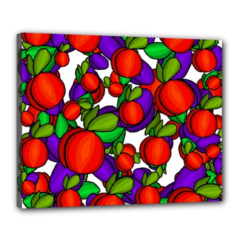 Peaches And Plums Canvas 20  X 16  by Valentinaart