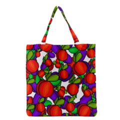 Peaches And Plums Grocery Tote Bag by Valentinaart