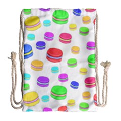 Macaroons Drawstring Bag (large) by Valentinaart