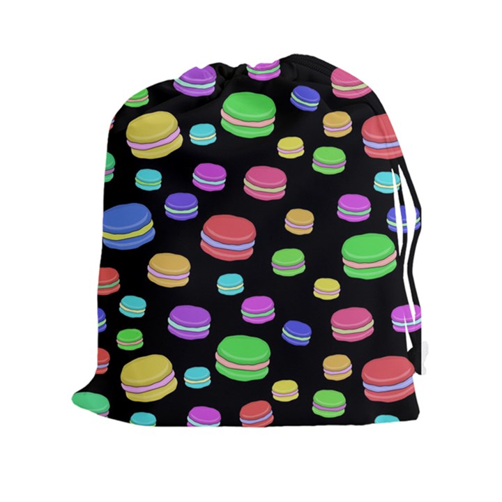 Colorful macaroons Drawstring Pouches (XXL)