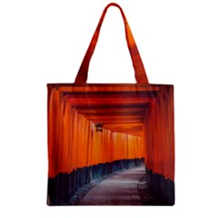 Architecture Art Bright Color Zipper Grocery Tote Bag by Amaryn4rt