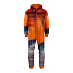 Architecture Art Bright Color Hooded Jumpsuit (kids)