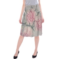 Cloves Flowers Pink Carnation Pink Midi Beach Skirt