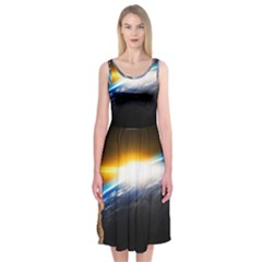 Door Breakthrough Door Sunburst Midi Sleeveless Dress by Amaryn4rt