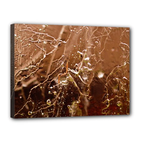 Ice Iced Structure Frozen Frost Canvas 16  x 12 