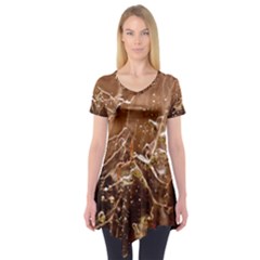 Ice Iced Structure Frozen Frost Short Sleeve Tunic 