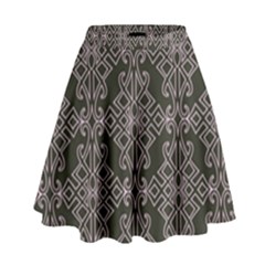 Line Geometry Pattern Geometric High Waist Skirt