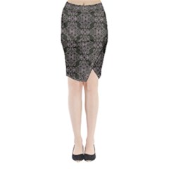 Line Geometry Pattern Geometric Midi Wrap Pencil Skirt