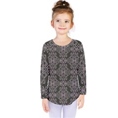 Line Geometry Pattern Geometric Kids  Long Sleeve Tee