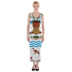 Coat Of Arms Of Guyana Fitted Maxi Dress by abbeyz71