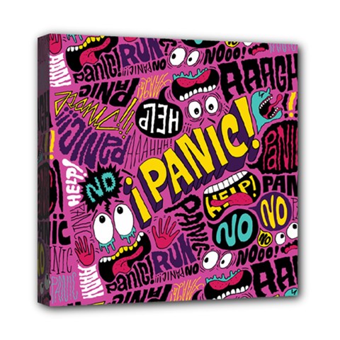Panic Pattern Mini Canvas 8  x 8 