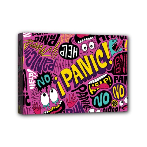 Panic Pattern Mini Canvas 7  x 5 