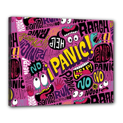 Panic Pattern Canvas 20  x 16 