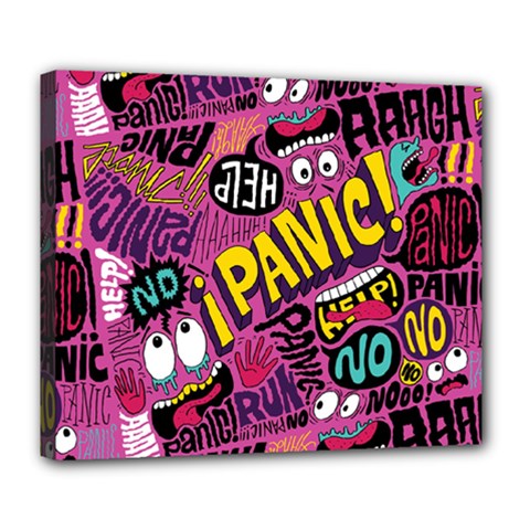 Panic Pattern Deluxe Canvas 24  x 20  