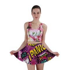 Panic Pattern Mini Skirt