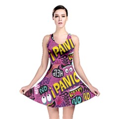 Panic Pattern Reversible Skater Dress