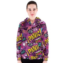 Panic Pattern Women s Zipper Hoodie