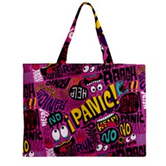 Panic Pattern Zipper Mini Tote Bag