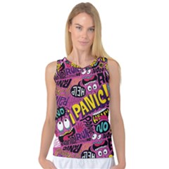 Panic Pattern Women s Basketball Tank Top