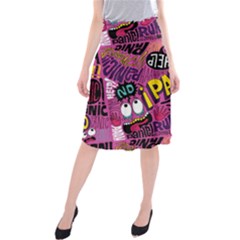 Panic Pattern Midi Beach Skirt