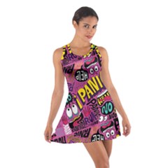 Panic Pattern Cotton Racerback Dress