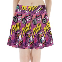 Panic Pattern Pleated Mini Skirt