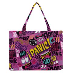 Panic Pattern Medium Zipper Tote Bag