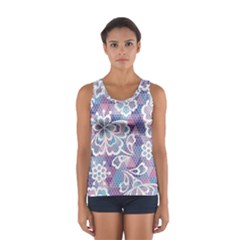 Cute Colorful Nenuphar Flower Women s Sport Tank Top  by Brittlevirginclothing