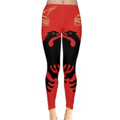 Coat Of Arms Of Albania Leggings  by abbeyz71