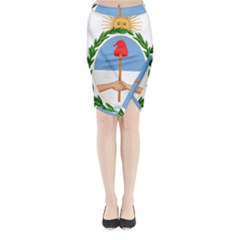 Coat Of Arms Of Argentina Midi Wrap Pencil Skirt