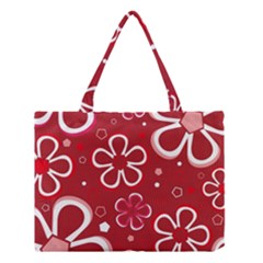 Flower Red Cute Medium Tote Bag