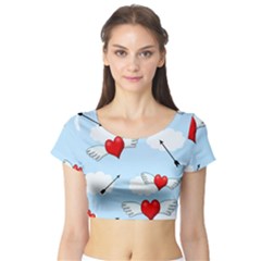 Love hunting Short Sleeve Crop Top (Tight Fit)