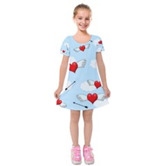 Love hunting Kids  Short Sleeve Velvet Dress
