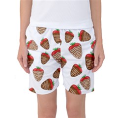 Chocolate Strawberries  Women s Basketball Shorts by Valentinaart