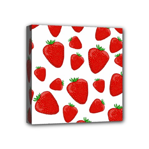 Decorative Strawberries Pattern Mini Canvas 4  X 4  by Valentinaart