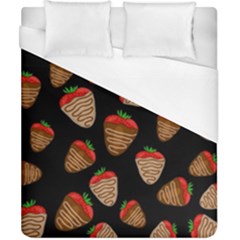 Chocolate Strawberries Pattern Duvet Cover (california King Size) by Valentinaart