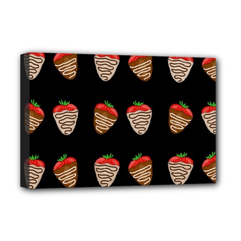 Chocolate Strawberies Deluxe Canvas 18  X 12   by Valentinaart