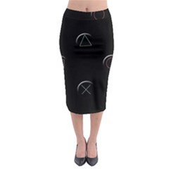 Joystick  Midi Pencil Skirt by Valentinaart