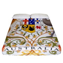 Coat Of Arms Of Australia Fitted Sheet (queen Size) by abbeyz71