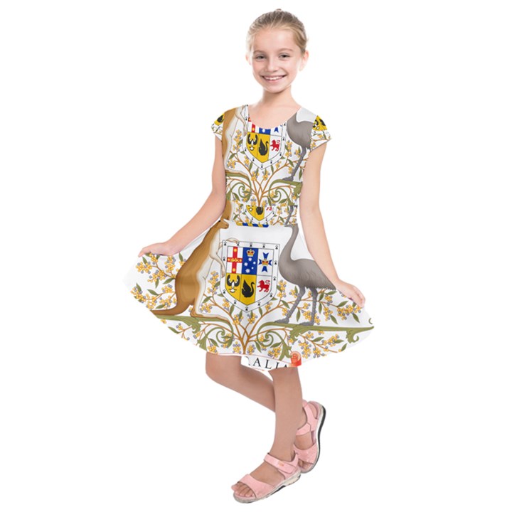 Coat Of Arms Of Australia Kids  Short Sleeve Dress