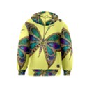 Butterfly Mosaic Yellow Colorful Kids  Pullover Hoodie View2