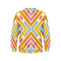 Line Pattern Cross Print Repeat Kids  Sweatshirt View2