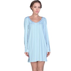 Stripes Striped Turquoise Long Sleeve Nightdress