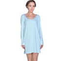 Stripes Striped Turquoise Long Sleeve Nightdress View1