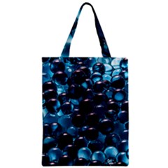 Blue Abstract Balls Spheres Zipper Classic Tote Bag