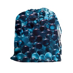 Blue Abstract Balls Spheres Drawstring Pouches (xxl)