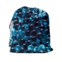 Blue Abstract Balls Spheres Drawstring Pouches (XXL) View2