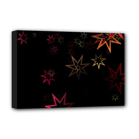Christmas Background Motif Star Deluxe Canvas 18  X 12   by Amaryn4rt